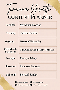social media schedule